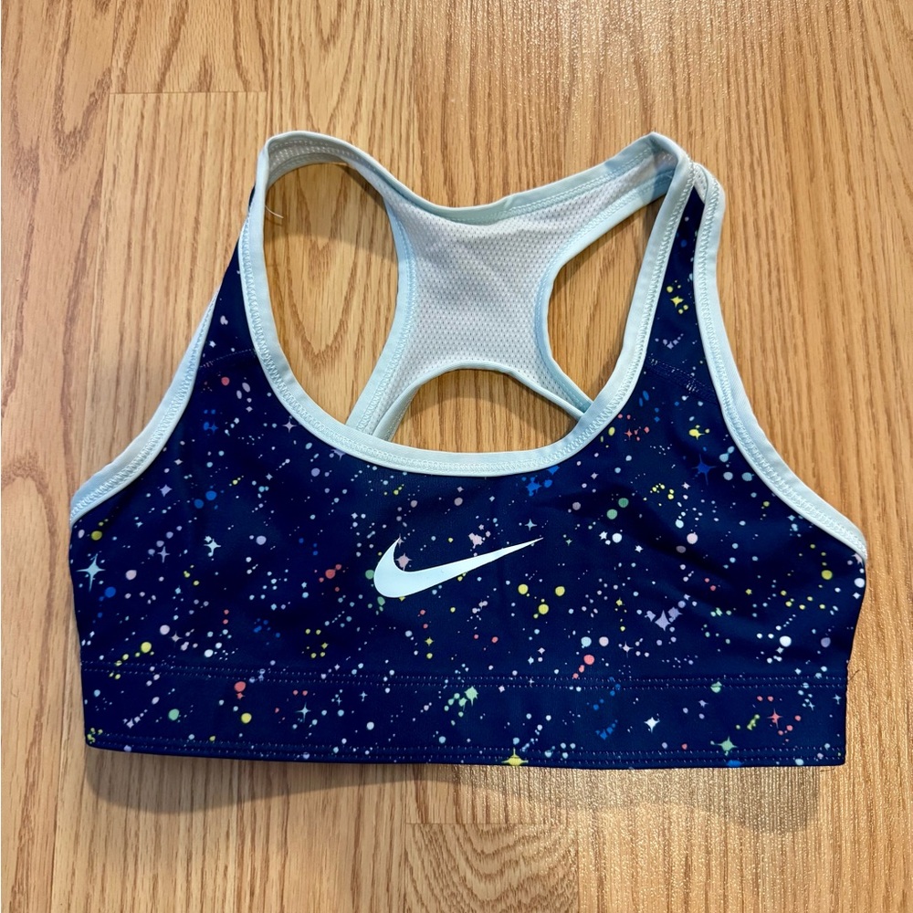 Nike Navy Sports Bra with Starry Design Reversible